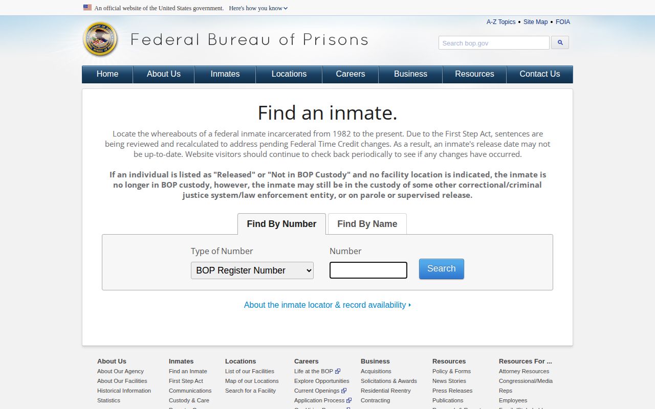 Cullman County released inmates BOP released or not in custody locator source