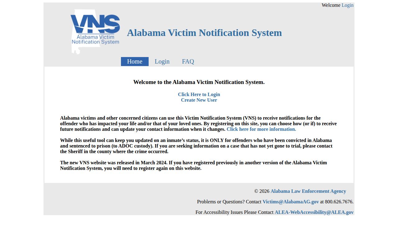 Cullman County VINELink inmate search Alabama VNS ADOC sentence limit